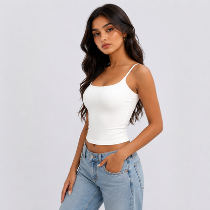 Velora™ Seamless Cami Top – Everyday Comfort & Smooth Fit