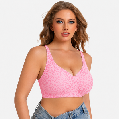 Velora™ Seamless Leopard Deep V Push-Up Wireless Bra