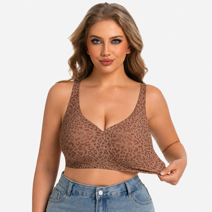 Velora™ Seamless Leopard Deep V Push-Up Wireless Bra