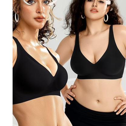 Seamless Deep V Push-Up Wireless Bra