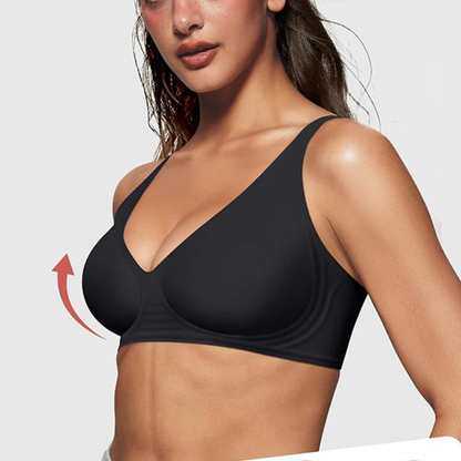 Seamless Deep V Push-Up Wireless Bra
