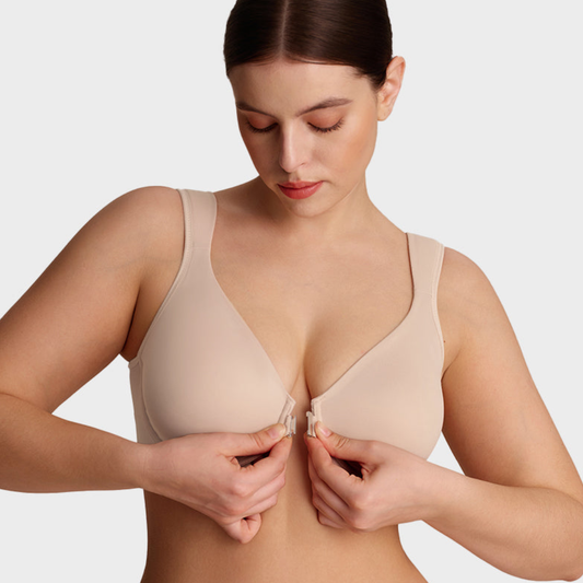 Front Closure Underwire Unlined Back Support Plunge Bra